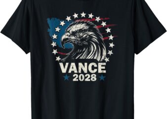 Vance 2028 President US Flag Vintage Election Campaign 28 T-Shirt