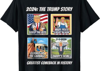 Victory TRUMP 2024 GREATEST COMEBACK Keepsake Winner Team T-Shirt