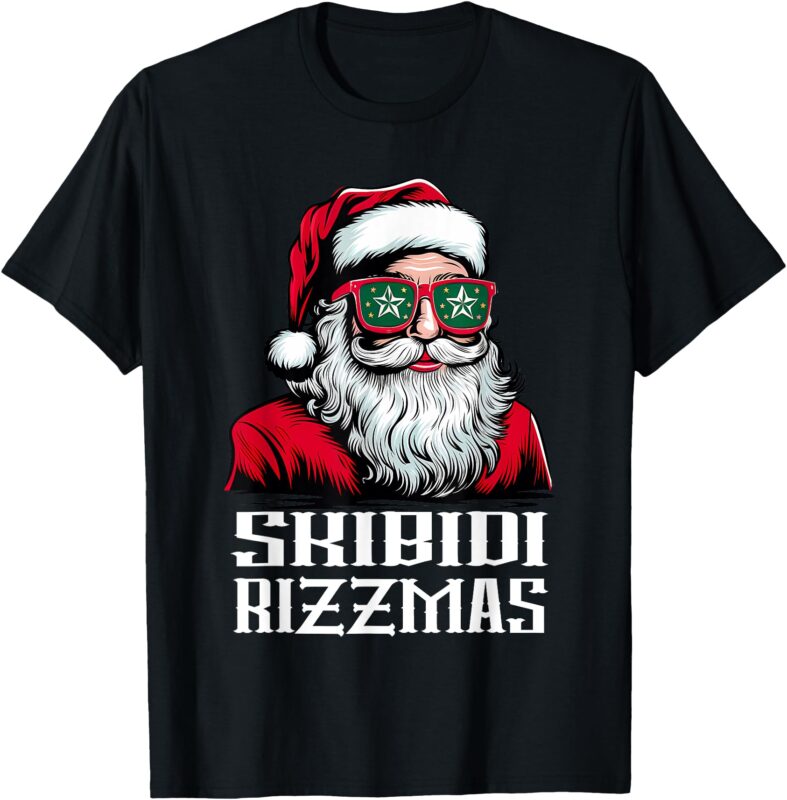 Vintage Merry Christmas Santa Sigmas Claus Skibidi Rizzmas T-Shirt