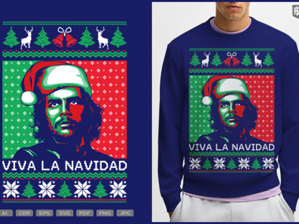 Viva la navidad t shirt vector art