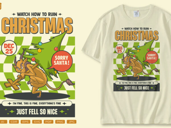 Watch how to ruin christmas t shirt design for sale