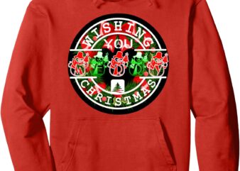 Wishing You A Merry Christmas Frosty Snowman Pullover Hoodie