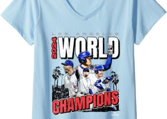 Womens 2024 World Champions _ Los Angeles LA Series Finals Merch V-Neck T-Shirt