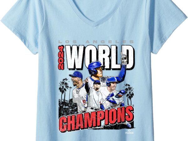 Womens 2024 world champions _ los angeles la series finals merch v-neck t-shirt