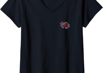 Womens South Carolina Gamecocks Icon Front_Back Black V-Neck T-Shirt