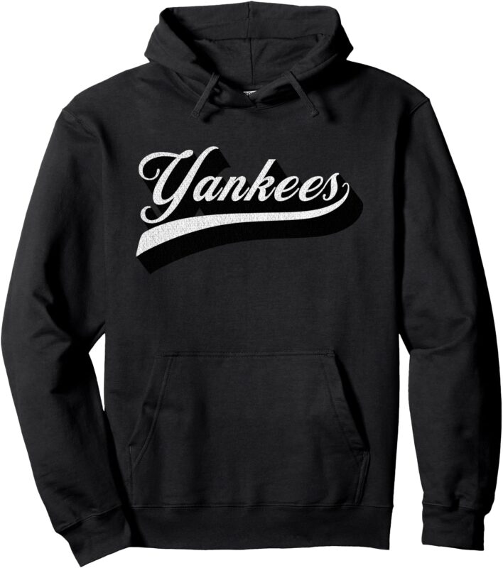 Yankees Name Retro Vintage black white Tee Pullover Hoodie