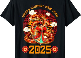 Year Of The Snake 2025 Zodiac Happy Chinese New Year 2026 T-Shirt