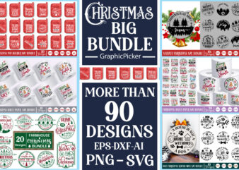 Mega Christmas Farmhouse Bundle | Christmas Big Bundle VOL.4, Christmas Big Bundle, Christmas Bundle, Christmas Mega Bundle, Christmas round