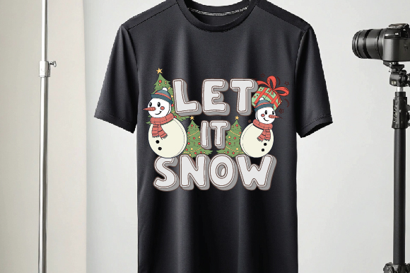 Let it snow cozy winter png t shirt vector graphic