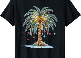 christmas palm tree print T-Shirt