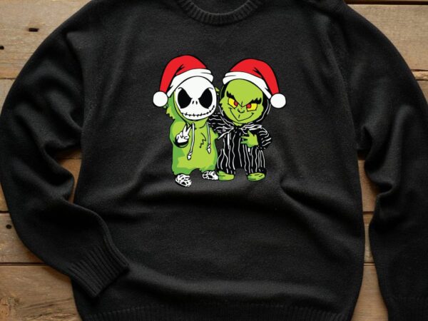 A monster christmas grinch t shirt vector