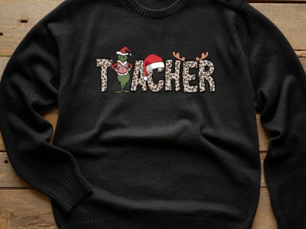 Christmas teacher t shirt vector file