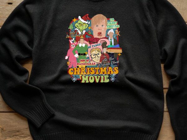 Christmas movie family t shirt vector file