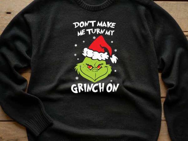 Christmas grinch on t shirt vector file