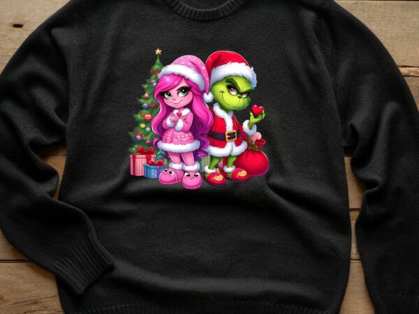 Couple grinch t shirt vector file