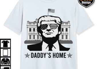 Trump Daddys Home White House Pink Trump 2024, MAGA 2024 Graphic PNG, Trump Digital Download, Donald Pink Preppy Edgy Png 2024