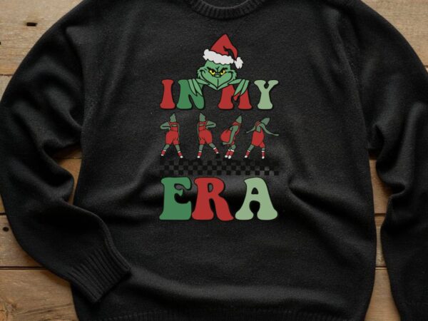 In my era christmas t shirt design for sale