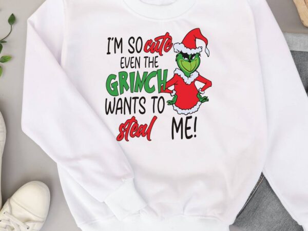 So cute grinch t shirt template vector