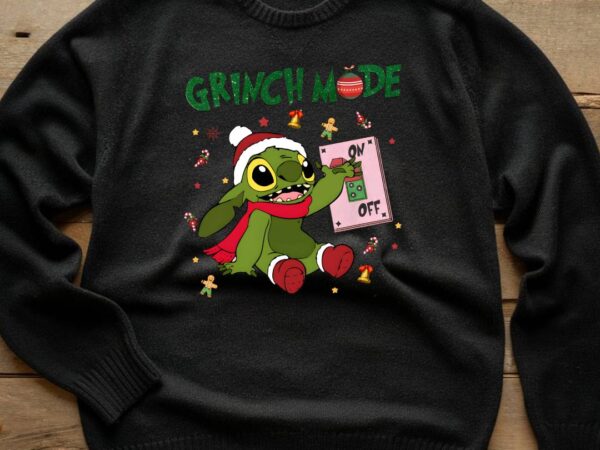 Grinch mode t shirt design template