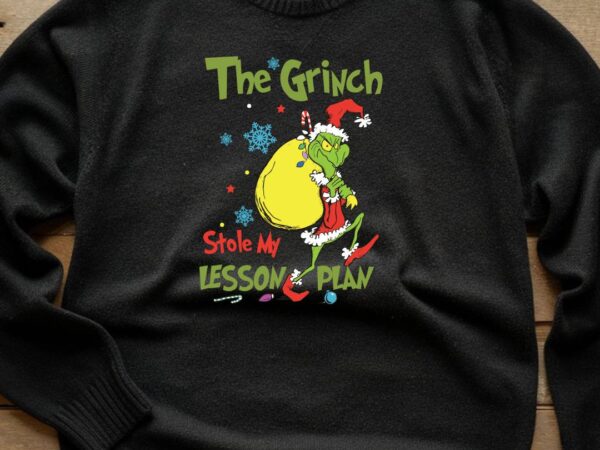 Grinch lesson t shirt design template