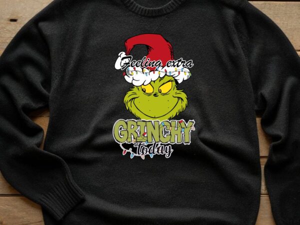 Feeling grinch christmas t shirt graphic design