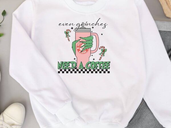 Grinch need a coffe t shirt design template