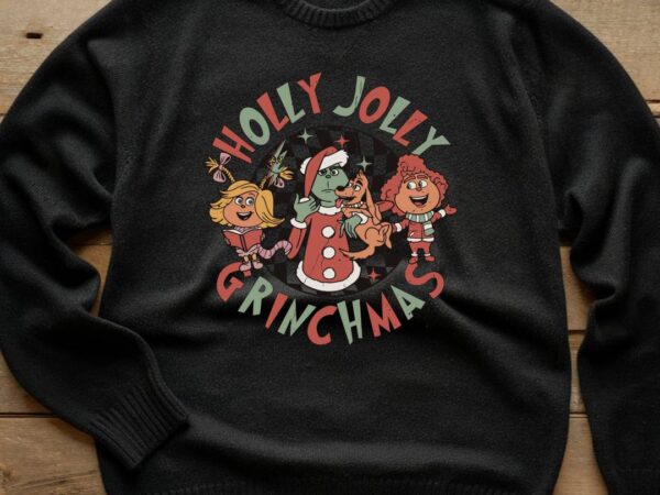 Holly jolly christmas graphic t shirt