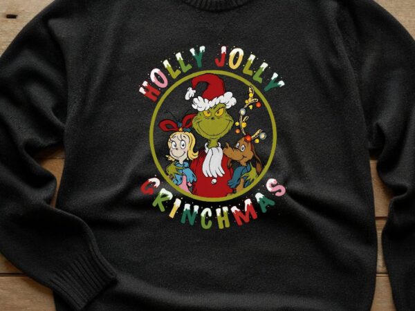 Holly jolly christmas graphic t shirt