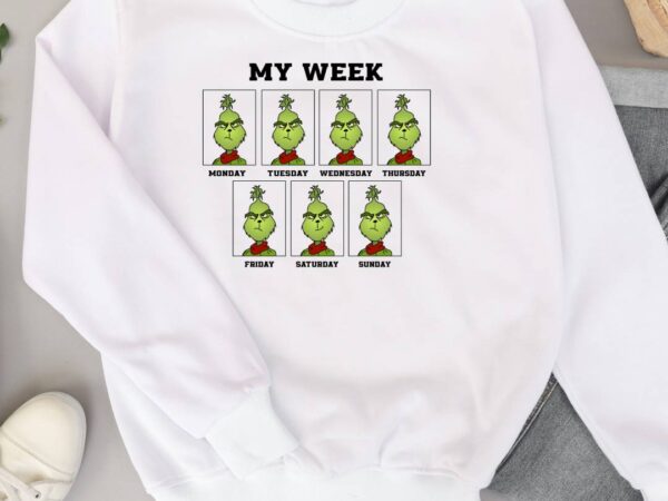 My week christmas gricnh t shirt designs for sale