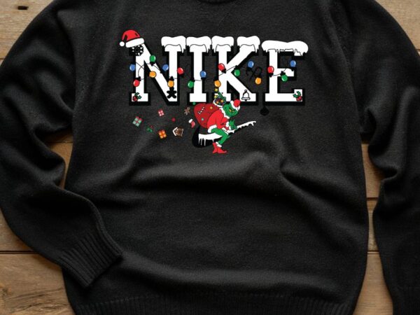 Christmas nike stolen t shirt vector file