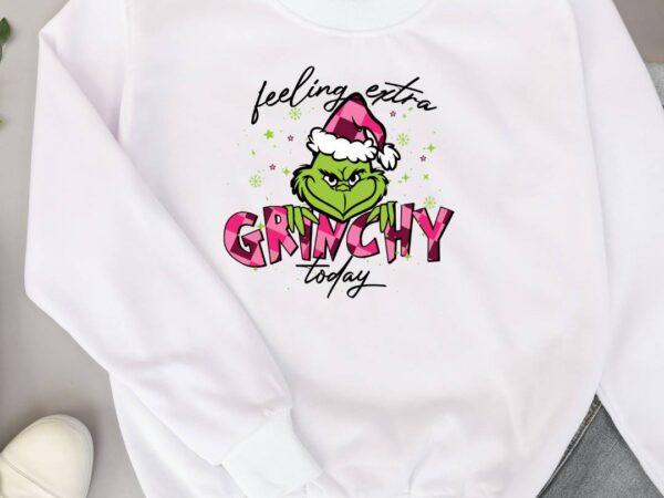 Extra pink grinchy christmas vector clipart