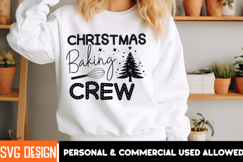 Christmas Baking Crew T-Shirt Design, Christmas Baking Crew Vector T-Shirt Design on Sale, Christmas T-Shirt Design, Quotes