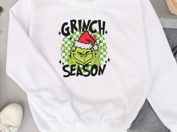 Grinch season christmas t shirt design template