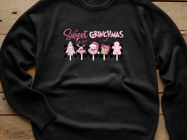 Sweet grinchmas t shirt template vector