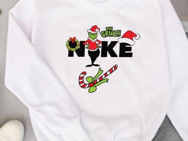 A christmas grinch nike t shirt vector