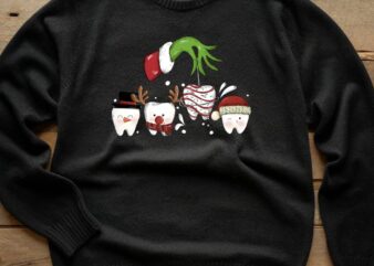 Tooth Christmas Grinch t shirt designs for sale