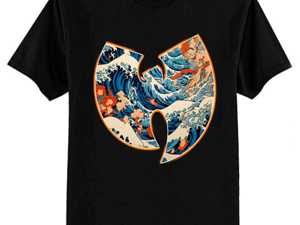 Wutang – with japanese beach waves t-shirt