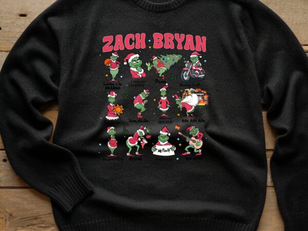 Zach bryan grinches t shirt graphic design