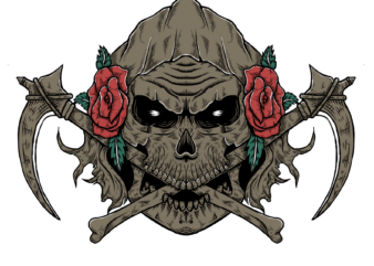 death flower skull