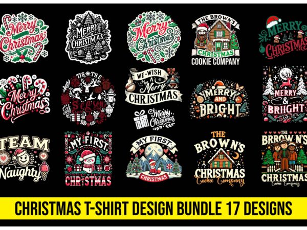 Christmas t-shirt design bundle