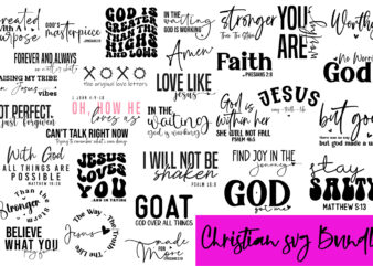 32 Boho Christian Quotes PNG Bundle Aesthetic Bible Verse Sublimation Design Inspirational Jesus God Faith svg Sleeve Shirt Bundle Scripture