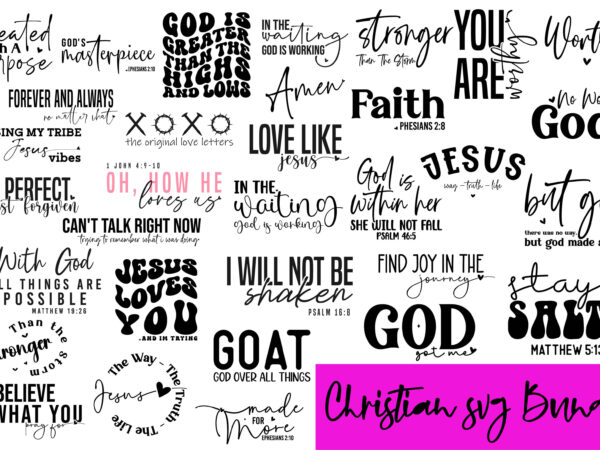 32 boho christian quotes png bundle aesthetic bible verse sublimation design inspirational jesus god faith svg sleeve shirt bundle scripture