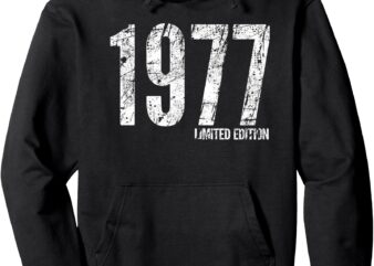 1977 Limited Edition Classic Born in 1977 Retro Birthday Pullover Hoodie