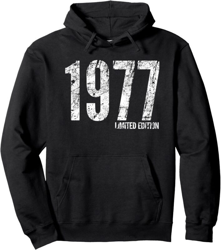 1977 Limited Edition Classic Born in 1977 Retro Birthday Pullover Hoodie