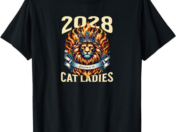 2028 evolution of the cat ladies t-shirt