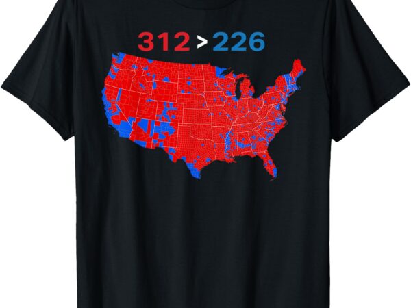 312 226 red wave election map t-shirt