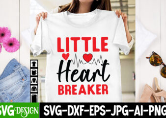 Little heart breaker t-shirt design, little heart breaker svg design , valentine quotes, new quotes, bundle svg, valentine day, love, retro