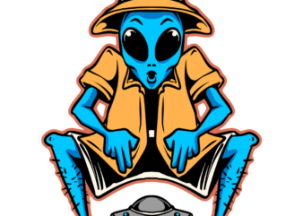 Alien Holiday t shirt vector