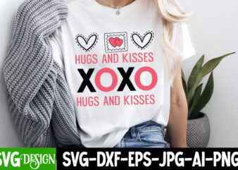 Xoxo hugs and kisses t-shirt design,