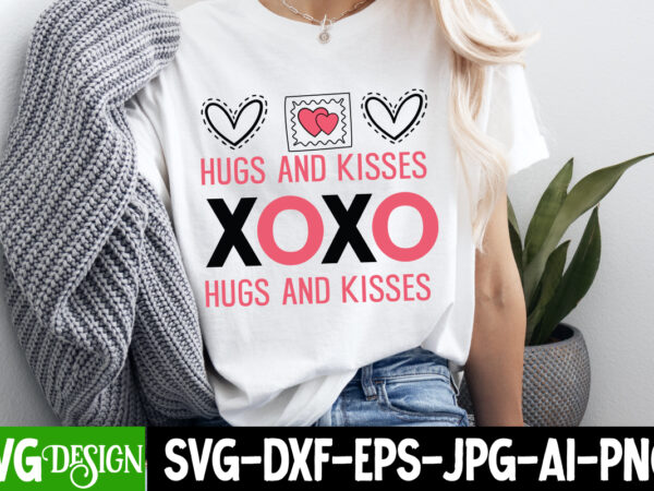 Xoxo hugs and kisses t-shirt design,